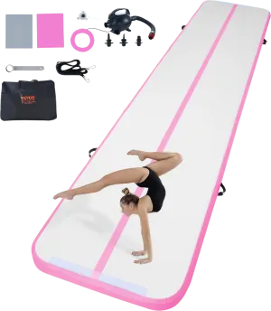 Vevor Gymnastics Air Mat 4" Thickness 16' Inflatable Tumbling Track with Electric Pump New