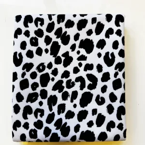 Water Resistant Canvas Black and White Leopard